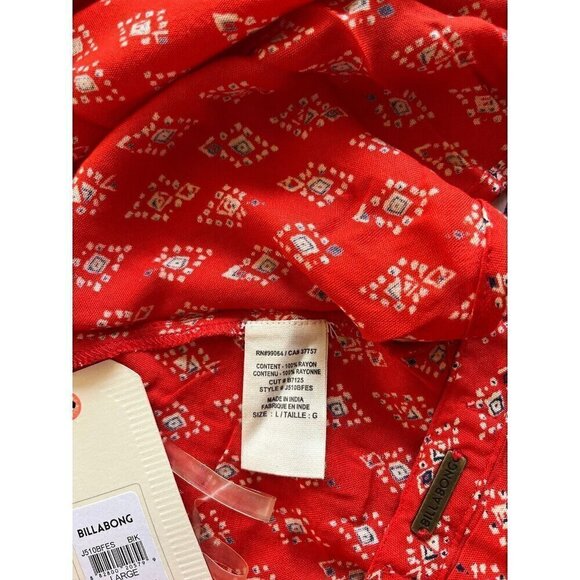 Billabong Juniors Festival Vibes Woven Halter Top Size Large - Picture 6 of 10